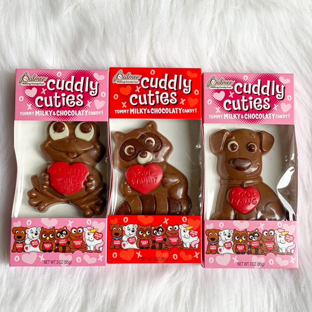 Palmer Cuddly Cuties Chocolate Flavored Valentine Animals, 3-oz.